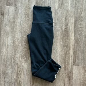 Beyond Yoga High Rise Embroidered Cutout Leggings Black Small Athletic